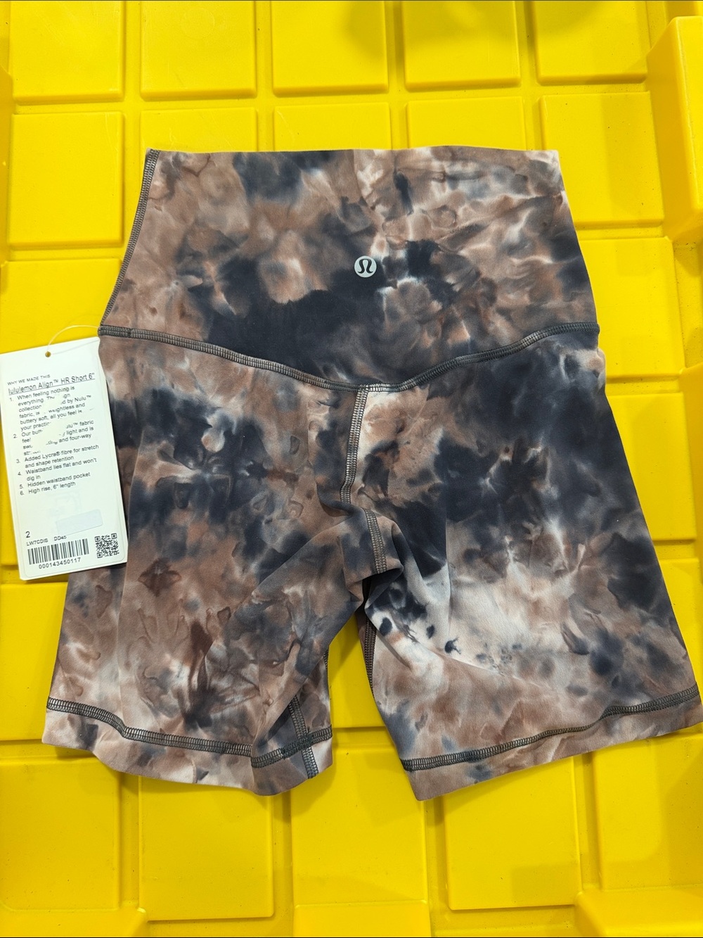 lululemon athletica Tie-Dye High-Rise Bike Shorts - Brown & Black